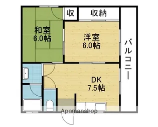 マンションポニー【402号室】の間取り