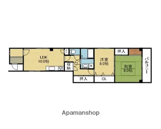 レジデンスS【101号室】の間取り