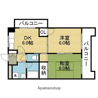 シャトー晃正【2階】の間取り