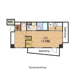 森之宮スカイガーデンハウス【502号室】の間取り