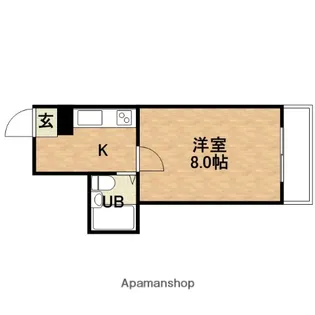 ハイツ材木町【301号室】の間取り