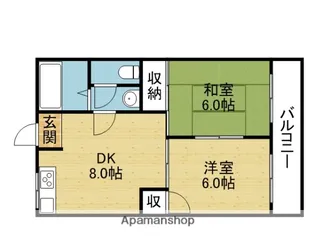 向井コーポ【103号室】の間取り