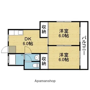 向井コーポ【1階】の間取り
