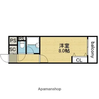 布施オーク5【602号室】の間取り