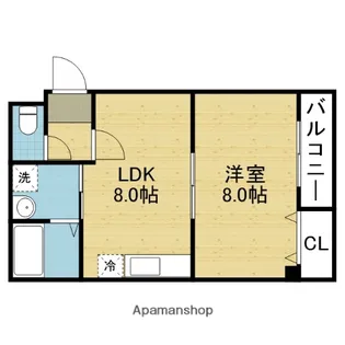 アイリス勝山【3階】の間取り