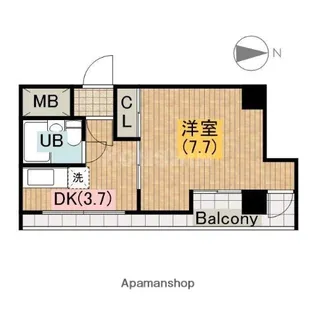 シャトーウエダ【702号室】の間取り