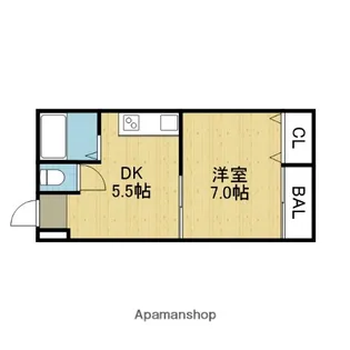ケーアイムコート深江【4階】の間取り