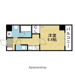 ラ・ハイール北巽【404号室】の間取り