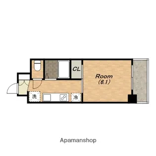 ル・パルトネール天王寺真田山【4階】の間取り