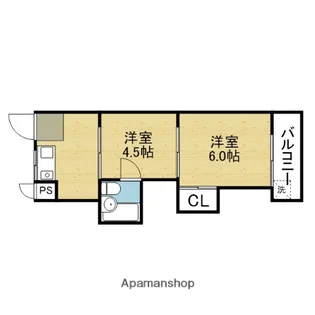 サンライズ野江【4階】の間取り