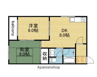 エスポワール豊【305号室】の間取り