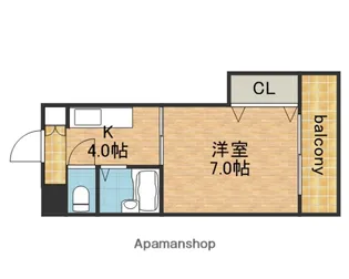 ライフインスエヒロⅡ【303号室】の間取り