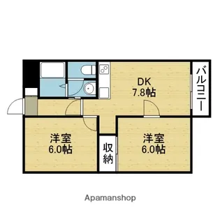 サンポートハイム舎利寺【503号室】の間取り
