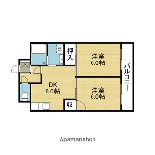 坂田マンション【1階】の間取り