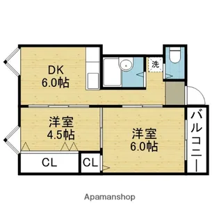 エクセル北巽【2階】の間取り