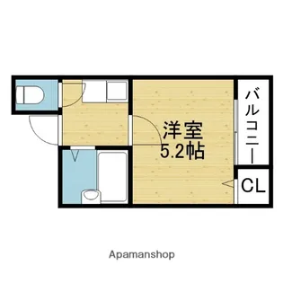 OASIS勝山【103号室】の間取り