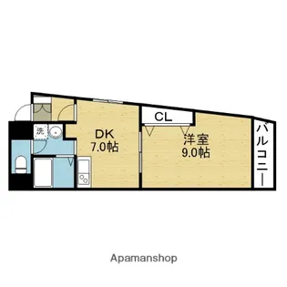 プリンスコート【401号室】の間取り