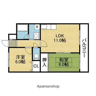 アモール永田【3階】の間取り