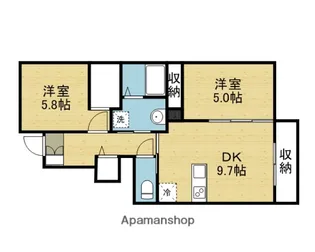 パークハイム巽南【1階】の間取り