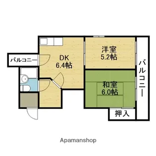第2サンライズマンション【403号室】の間取り