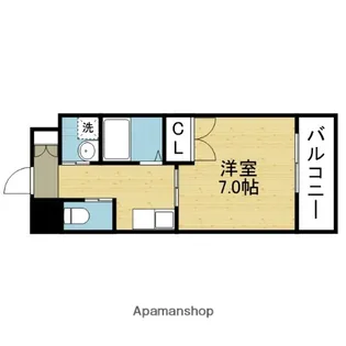 マンスフィールド桃谷【207号室】の間取り
