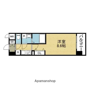 ドゥーエ森ノ宮【6階】の間取り