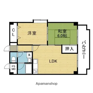 清晃ハイツ【3階】の間取り