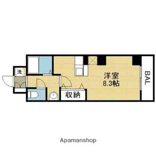 カシェット緑橋【5階】の間取り