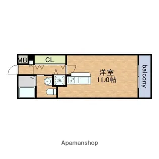 アリビオ北巽【7階】の間取り