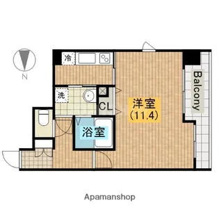 1Kの間取り画像