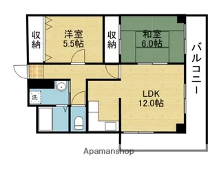 アパルトタツミ【3C号室】の間取り