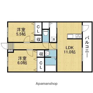アグリアーブル【1階】の間取り