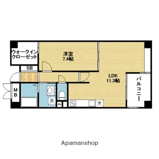 マレドゥカルム【4階】の間取り