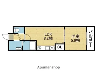 フジパレス城東諏訪Ⅲ番館【2階】の間取り
