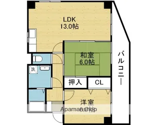 エーティホーム【602号室】の間取り