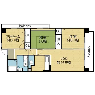 コレンテ【3階】の間取り