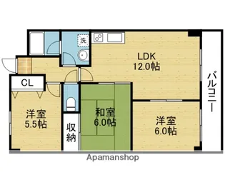 フレアK【305号室】の間取り