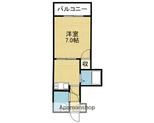 スマイルハイツ桃谷【201号室】の間取り