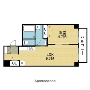 グランガーデン足代新町【4階】の間取り