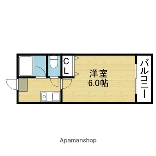 セブンコート今里【201号室】の間取り