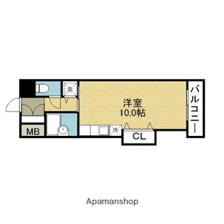 タツミ第6ハイツ新館【401号室】の間取り