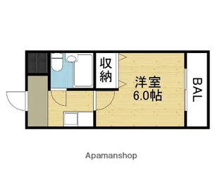 ドムールコスモス布施【203号室】の間取り
