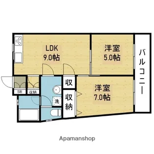 サニーハイツ緑橋【205号室】の間取り