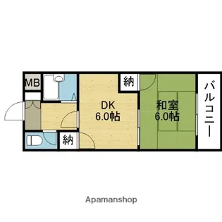 SFさんふらわ【302号室】の間取り