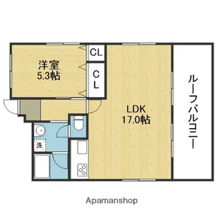 メゾン東船場【14階】の間取り