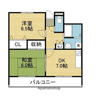 2DKの間取り画像