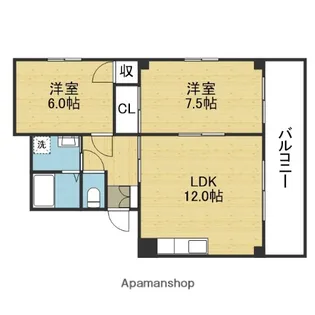エクセレンス真田山【403号室】の間取り