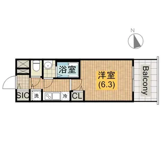 プレサンス四天王寺前夕陽ヶ丘【0604号室】の間取り