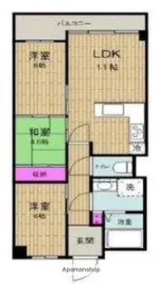 ハイツ中村パートⅢ【306号室】の間取り