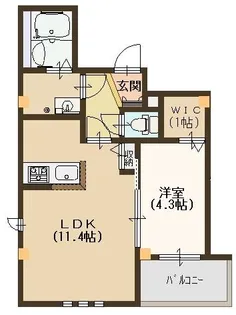 シュクル今里【301号室号室】の間取り